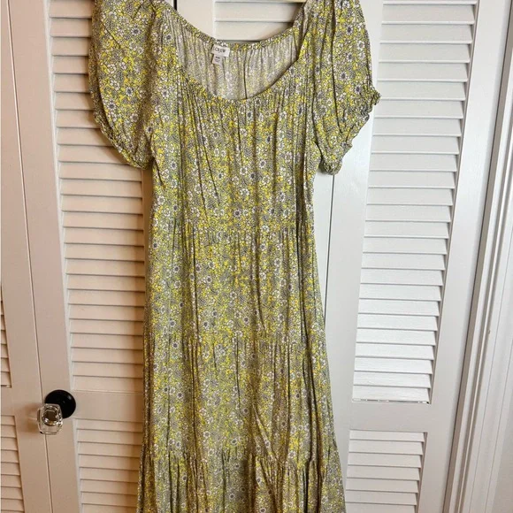 J. Crew Yellow Floral Maxi Dress - Picture 1 of 3